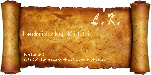 Ledniczky Kitti névjegykártya