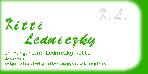 kitti ledniczky business card